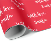 Weihnachten mit Liebe vom Weihnachtsmann Geschenkpapier (Rolleneckpunkt)