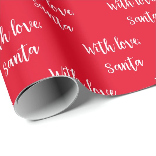 Weihnachten mit Liebe vom Weihnachtsmann Geschenkpapier (Rolleneckpunkt)