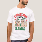 Weihnachten mit LLAMAS T-Shirt (Vorderseite)