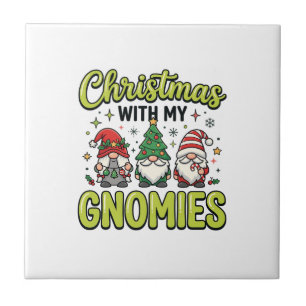 Weihnachten mit meinem Gnom-Design Fliese