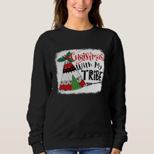 Weihnachten mit meinem Stamm Camping Spaß Familien Sweatshirt