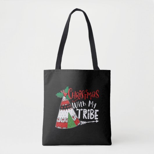 Weihnachten mit meinem Stamm Tasche (Vorderseite)