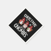 Weihnachten mit meinen Gnomen Buffalo Red Kariert Serviette (Ecke)