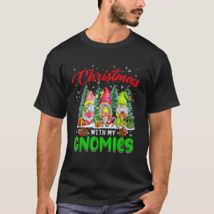 Weihnachten mit meinen Gnomen drei Weihnachtsbaume T-Shirt