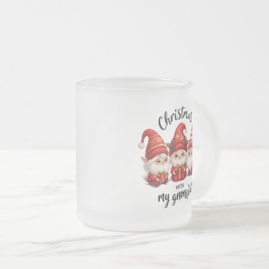 Weihnachten mit meinen Gnomen Mattglastasse (VorderseiteRechts)