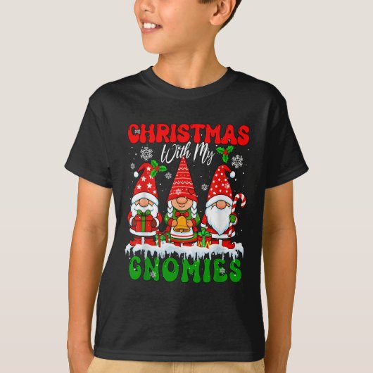 Weihnachten mit meinen Gnomen Weihnachten Weihnach T-Shirt (Vorderseite)