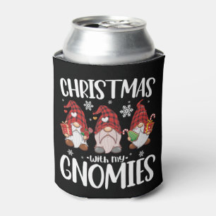 Weihnachten mit meinen Gnomies Buffalo Rot kariert Dosenkühler