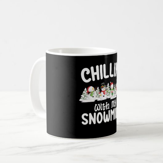 Weihnachten mit meinen Schneemännern im Chillin Kaffeetasse (Vorderseite Links)