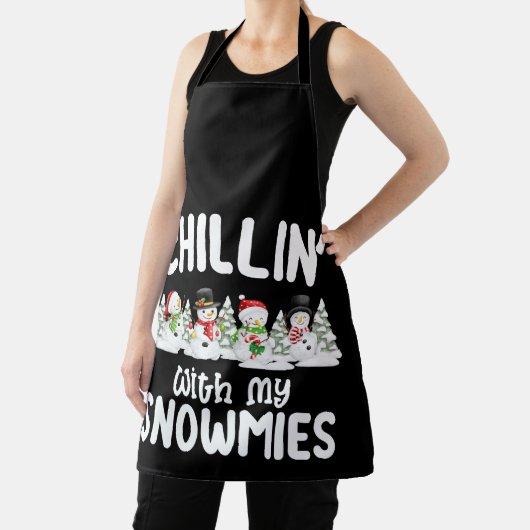 Weihnachten mit meinen Schneemännern im Chillin Schürze (InSitu)