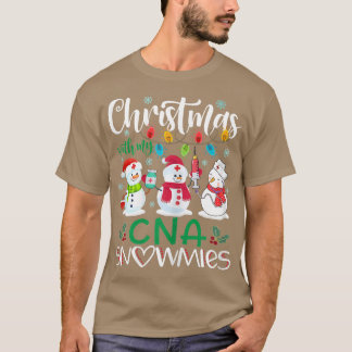 Weihnachten mit meiner CNA Snowmies Nurse Stetho T-Shirt