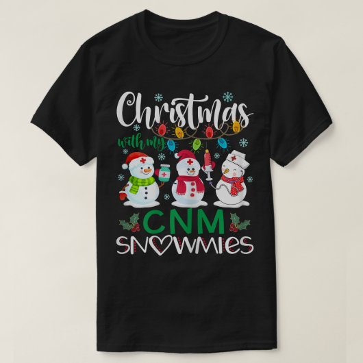 Weihnachten mit meiner CNM Snowmies Nurse Stetho T-Shirt (Design vorne)