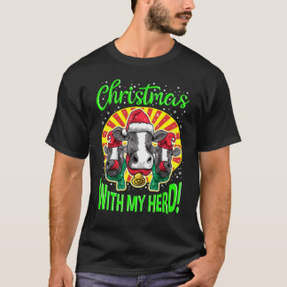 Weihnachten mit meiner Herde Landwirtschaft Kuh Ba T-Shirt
