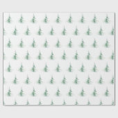 Weihnachten mit Minimalistischen Pinienbäumen Geschenkpapier (Flach)