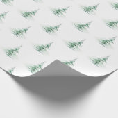 Weihnachten mit Minimalistischen Pinienbäumen Geschenkpapier (Ecke)
