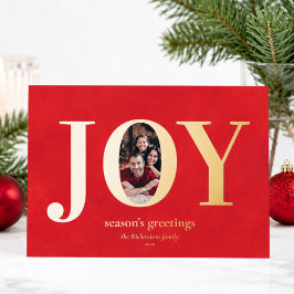 Weihnachten mit modernem Familienfoto Folien Feiertagskarte