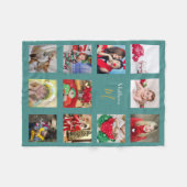 Weihnachten Mit Monogramm Fleecedecke (Vorderseite (Horizontal))