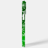 Weihnachten Mit Monogramm grüne Schneeflocken Case-Mate iPhone Hülle (Rückseite / Rechts)