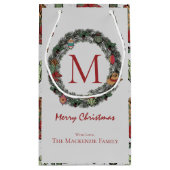 Weihnachten Mit Monogramm Kleine Geschenktüte (Rückseite)