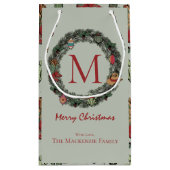 Weihnachten Mit Monogramm Kleine Geschenktüte (Rückseite)