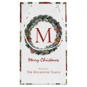 Weihnachten Mit Monogramm Kleine Geschenktüte (Rückseite)