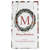 Weihnachten Mit Monogramm Kleine Geschenktüte (Vorderseite)