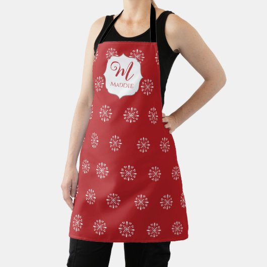 Weihnachten Mit Monogramm Niedliche einfache Schne Schürze (InSitu)