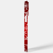 Weihnachten Mit Monogramm Roter Schneeflocken Case-Mate iPhone Hülle (Rückseite / Rechts)