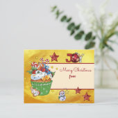 Weihnachten mit Muffin Postkarte (Stehend Vorderseite)