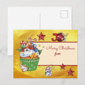 Weihnachten mit Muffin Postkarte (Vorne/Hinten)