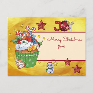 Weihnachten mit Muffin Postkarte