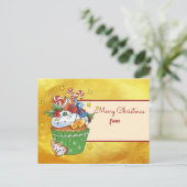 Weihnachten mit Muffin Postkarte (Stehend Vorderseite)