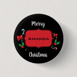 Weihnachten mit Namens Intro Pin Button