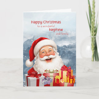 Weihnachten mit Neffe und Familie mit Weihnachtsma