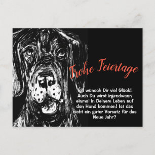 Weihnachten mit Neujahrsvorsatz Postkarte