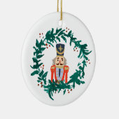 Weihnachten mit Nutcracker-Kränzen Keramik Ornament (Rechts)