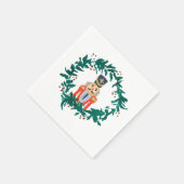 Weihnachten mit Nutcracker-Kränzen Serviette (Ecke)