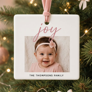 Weihnachten mit personalisiertem Baby-Foto Keramikornament
