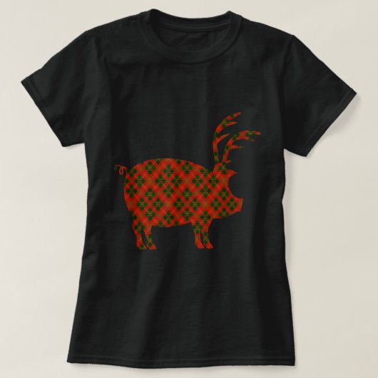 Weihnachten mit Razorback Reinde in Arkansas Tshir T-Shirt (Design vorne)