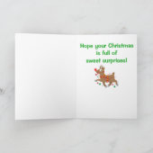 Weihnachten mit Red Nosed Rentier (Innenseite)