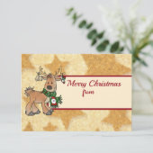 Weihnachten mit Ren RSVP Karte (Stehend Vorderseite)