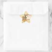 Weihnachten mit Ren Stern-Aufkleber (Tasche)