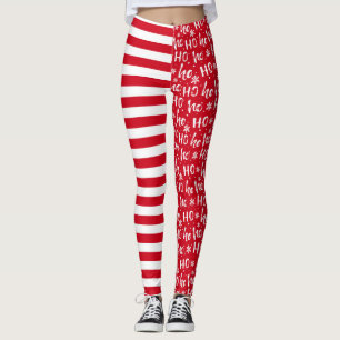 Weihnachten mit Roten Streifen Leggings