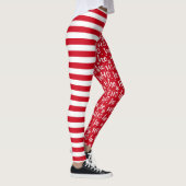 Weihnachten mit Roten Streifen Leggings (Rechts)