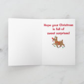 Weihnachten mit Rotnasen-Rentier (Innenseite)