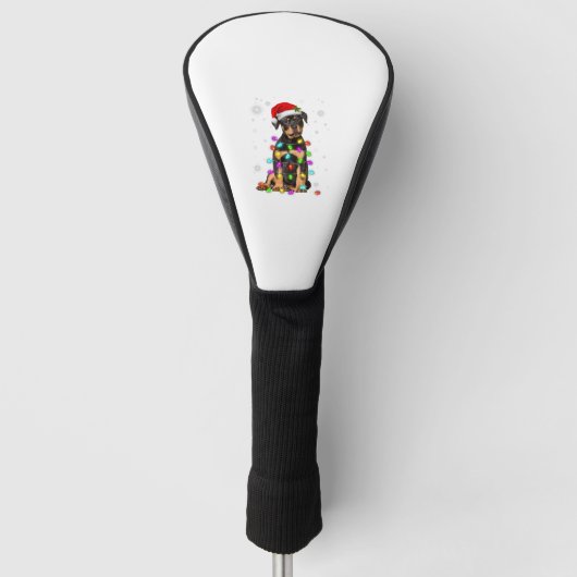 Weihnachten mit Rottweiler Hund Golf Headcover (Vorderseite)