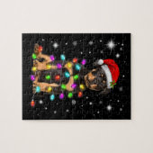 Weihnachten mit Rottweiler Hund Puzzle (Horizontal)