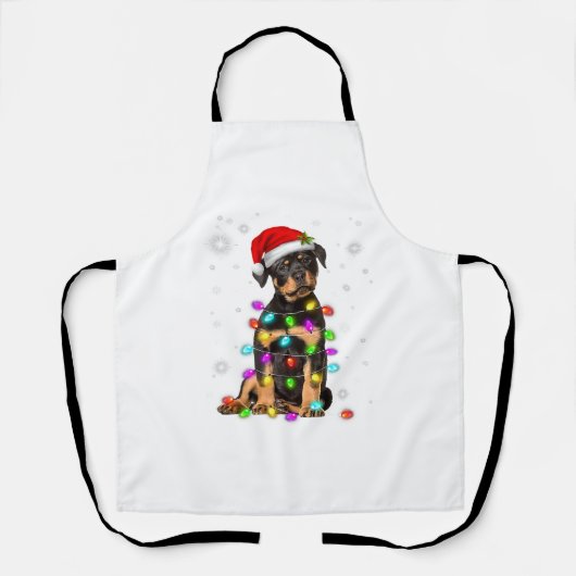 Weihnachten mit Rottweiler Hund Schürze (Vorderseite)
