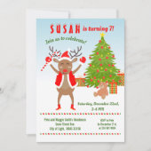 Weihnachten mit Rudolph Birthday Party Einladung (Vorderseite)