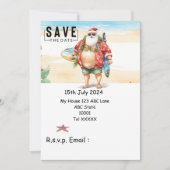 Weihnachten mit SANTA CLAUS Save the Date im Juli Einladung (Vorderseite)