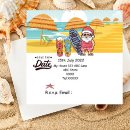 Weihnachten mit SANTA CLAUS Save the Date im Juli Einladung